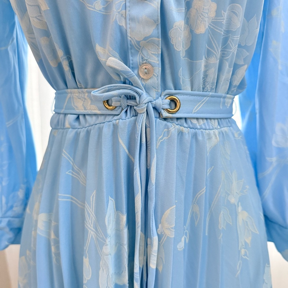 Vintage 60s 70s Sears Belted Shirt Dress S/M